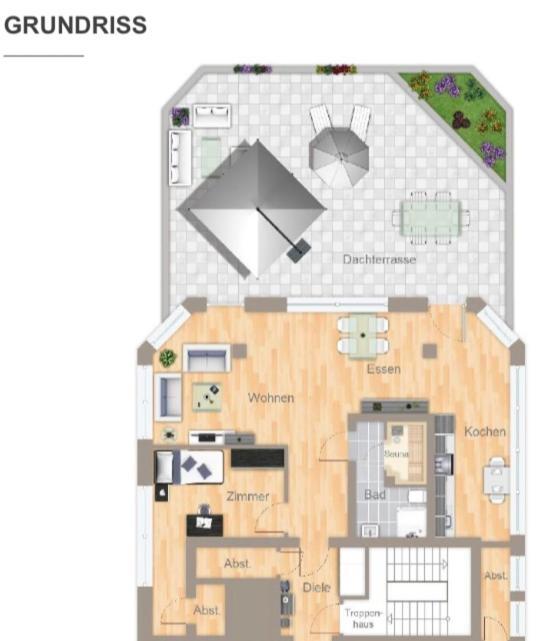 Im Herzen Von Wiesdorf- Blick Auf Das Bayer-Kreuz -Appartement Mit 2 Schlafzimmern-Fuer 3 Personen -Zentral Gelegen - Friedrich Ebert Platz 5A , 4Te Etage - Dachterrasse Und Sauna - Kaution Pflicht - 勒沃库森 外观 照片